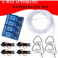 4 Way Automatic Watering System DIY Kit - 4 Water Pumps 4 Soil Sensors Relay Compatible with ARDUINO R3 Board And Dupont Cables