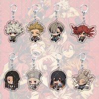 6cm Anime GACHIAKUTA Rudo Enjin Zanka Riyo Jabber Acrylic Keychain KeyRing Pendant Chains for Accessories Bag Fans Gifts