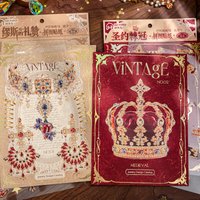 2 style Jewelry Catalog Series Hot Stamping Scenery Sticker Full Film Cut Puzzle Stickers with Adhesive Back Stationery Stickers