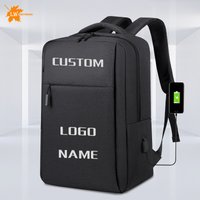 Customized Backpack With Logo Nylon 15 inch 17 inch Computer Bag Gift Bag Business Men's Backpack Printed picture name