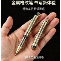 Brass retro pen bottle opener keychain pendant portable travel pocket pen signature high-end ballpoint pen