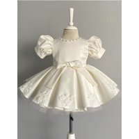 0-12Y Baby Girl Summer White Lace Exquisite Vintage Princess White Dress for Birthday Holiday Eid Photograph B110 image 3