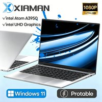 Xiaman 14.1 Inch HD Display Laptop Computer Windows 11 Pro Intel Atom A3950 Laptops Lightweight Notebook PC Office Study Computer