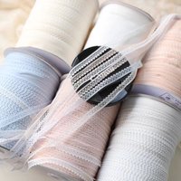 5Yards White Beige Green Lace Small Dot Polyester High Quality Lace Decoration DIY Accessories 0.8cm Width