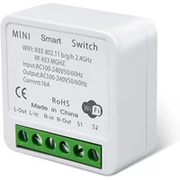 Tuya 16A 20A Mini WiFi Smart Switch 2-Way Timer Relay Automation Module Smart Life App Remote Alexa Google Home Voice Control