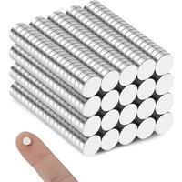 100 Piece 6x2mm Strong Round Magnets for Fridge, DIY, Building, Scientific, Craft, Education