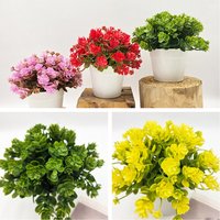 15cm Artificial Eucalyptus Plant, Fake Potted Greenery, Lifelike Mini Tree for Home Desk Decor, Office Tabletop, White Pot Decor