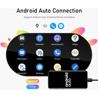 Podofo 7-calowy 1 Din HD Wyjmowany Dotykowy Ekran Radio Samochodowe MP5 Bezprzewodowy Carplay Android Auto Mirror Link BT AUX USB Radio FM Odtwarzacz Multimedialny Wideo Obsługa Sterowania z