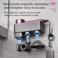 hair dryer for Dyson Compatible Bathroom Shelf Home Use Strong Adhesive No-Drilling Needed Storage Organizer for Bathrooms