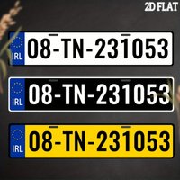 1pc Customizable 40×10cm Durable EU Flag Metal Plate - Personalized 2D Flat Aluminum Number Sign, Home Wall Decor (Decor Only)