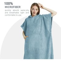 Unisex Oversized Quick Dry Poncho Hoodie Towel Beach Robe Swim Surf Changing Towel Loungewear Pajamas for Adults