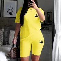 Summer Womens Tracksuit Casual T-shirt Shorts 2 Pcs Set Outdoor Sports Jogging Woman Clothing Best Seller Comfortable Outfits