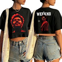 2026 The-Weeknd World Tour Shirt Women O-Neck Short Sleeves Crop Tops T-shirt image 4