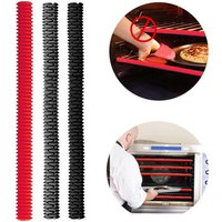 Silicone Threaded Heat Resistant Oven Rack Edge Protector Guard Cover Microwave Oven Anti-Hot Bar Kitchen Baking Accessories