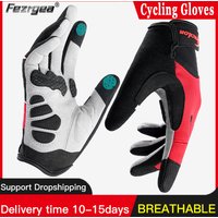 Cycling Anti-slip Full Finger Gloves MTB Bike Bicycle Warm Gloves Pad Men Women Breathable Anti-shock Sports Gloves