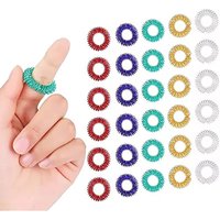 5-10pcs Acupressure Rings Spiky Sensory Finger Rings Set for Teens Adults Stress Reducer Massager Stress Relief Fidget Toys