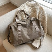 Leopard Print Duffle Bag Adjustable Strap Multi-Functional Large Capacity Casual Travel Daily Commute Fashion Handbag for Women