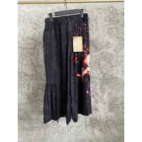TOP-YAMAMOTO floral dark-patterned wide-leg pants Dark Crow pants
