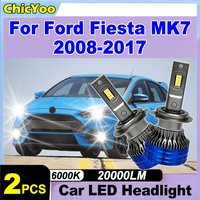 2PCS CSP Chips 150W 6000K White H7 LED Headlights With Double Copper Tube Turbo Fan Auto Lights For Ford Fiesta MK7 2008-2017