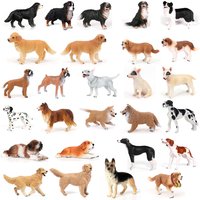 Realistic Animal Figure Dog Toys Retriever,Shepherd,Saint Bernard,Bull Terrier Dog Model Figurine For Children Birthday Gift