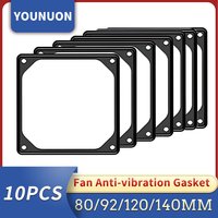 10pcs 80mm 90mm 92mm 120mm 140mm Anti-vibration Silicon Fan Gasket Noise Reducing Silencer Gasket Pad For PC Computer Case Fan