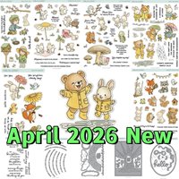 April 2026 New Showers Rainbow Tree Metal Cutting Dies Clear Stamps for DIY Making Card Scrapbook Embossed Paper Template
