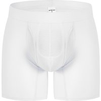 Men's Solid Knit Boxer Shorts Advanced Cooling Anti Chafing Sport Long Leg Underwear Active
