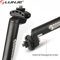 AliExpress LUNJE Mountain Bike Seatpost 25.4 27.2 28.6 30.9 31.6*400mm MTB Bicycle Seat Tube Aluminum Alloy Road Bike Seat Post