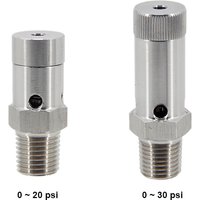 Adjustable Gas Pressure Relief Valve 1/4"NPT All Stainless Steel 304 Spring-based Homebrew Spunding Valve Bottle Filler Parts