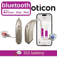 48 channels Oticon Bluetooth Made For iphone 312 battery Suitable for the elderly the aldult Jet miniRITE hearing aid