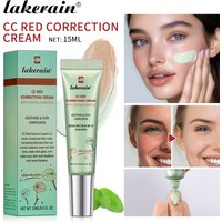 CC Red Correction Cream Liquid-Based Full Coverage Cream Waterproof Long-Lasting Correct Redness Foundation Korean Face Cosmetic
