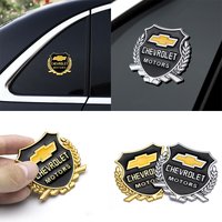 2Pcs 3D Car Styling Body Trunk Aluminum Alloy Emblem Badge Stickers For Chevrolet Cruze Lacetti Spark Sonic Captiva Impala Sail