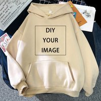DIY Hoodies Your Logo Design Image Print Sweatshirts Fall Winter Fleece Clothing Unisex Casual Oversized Creative Y2K Pullovers
