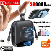 OnePlus Magnetic Wireless Charging Bank Fast Charging 500000mAh PD22.5W With Built-in Cables For IWatch For iPhone Xiaomi Huawei
