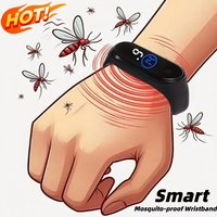 Mosquito Repellent Wristband Physical Ultrasonic and Non-Chemical Adjustable Silicone Wristband Anti Mosquitos Watch for Outdoor