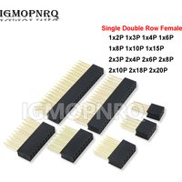 10PCS 2.54mm 2~20PIN Single Double Row Female Long Pins 11mm BXV PCB Board Pin Header Socket Connector For Arduino For Raspberry