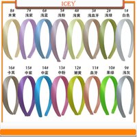 33pcs 2cm Satin Headbands Girl Hair Hoop Headwear Hairband Women Covered Plastic ABS Hair Accessories Multicolor DIY