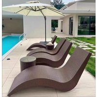 Beach Hotel Sun Deck Chair Swimming Pool Chaise Longue Outdoor Sun Loungers Laying Chair