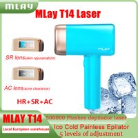 T14 Hair Removal IPL Laser Epilator ICE Cold 500000 Flashes Automatic Home Use Remover For Women Men Body Depilador a laser