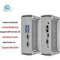 Inter Core i3 i5 i7 Industrial Mini PC Support WiFi 3G/4G LTE Linux Pfsense Computer with 2xLAN 2xRS232 4xUSB3.0 Windows10 Ready
