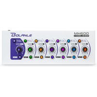 Bolanle MH600 Ultra Low-Noise 6-Channel Line Mixer Equipped with stereo mono switching and mute function RGB lighting effect