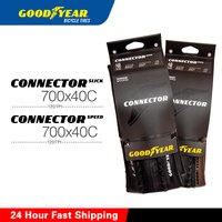 Goodyear GravelL Bike Connector Slick/Speed Race Gravel Tire 700 x 40C Tubeless Fold 120TPI Tire Black/Brown wall For Cross