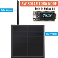 8W Solar LoRa Node Heltec V4 28DB 433 868Mhz 915MHz LoRaWAN Waterproof Install Battery ESP32 Arduino SX1262 Wifi IoT Meshtastic