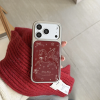 NEW YEAR Red Dream Horse Korean Phone Case For iPhone 17Air 16 15 14 13 12 11 Pro Max 15 Plus Soft Case Anti Drop Girl Y2K Cover
