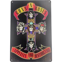 Tin Sign Bar Plaque | Metal Wall Decor Poster Rock Band 80s 90s in. Classic Decorative for Home Kitchen Room Garage Music, Blac