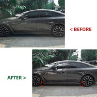 1 paire d'extensions de spoiler de bas de caisse en ABS noir, accessoires de modification extérieure pour BMW Série 4 G26 M Sport 2020-2024 Style