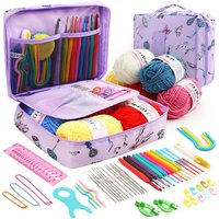 Beginner Crochet Kit with Storage Bag Full Set Crochet Hooks Yarn Knitting Accessories for DIY Craft Lovers Crochet Hooks Tools