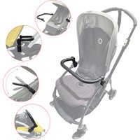 Baby Armrest For Bugaboo Bee/3/5/6 Buggy Bumper Bar With Leather Cover Clamp Openable Foldable Stroller Replace Accessories