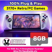 Retrobat 8GB Gaming TF Card Game Memory Card for ROG ALLY/Onexplayer/Ayaneo/Wins Handheld/PC Retro Game Console with 3170 Games