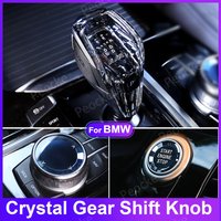 Crystal Gear Shift Handle Short Rod Type For BMW G30 G31 G38 G12 G08 iX3 G08 G01 G02 F10 F20 F32 F33 F36 F26 Gear Knob Crystal